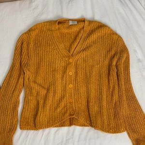 Wilfred, Aritzia - Gold Knit Cardigan